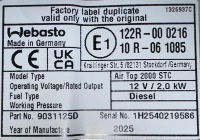 Webasto nezávislé topení o výk. 2kW s programovacím ovl. pro VW Transporter, Caravelle, Multivan 5, 6 s montáží Webasto nezávislé topení o výk. 2kW s programovacím ovl. pro VW Transporter, Caravelle, Multivan 5, 6 s montáží